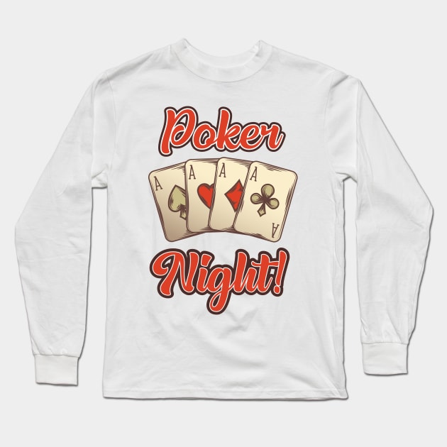 Poker Cards Long Sleeve T-Shirt by JohnRelo